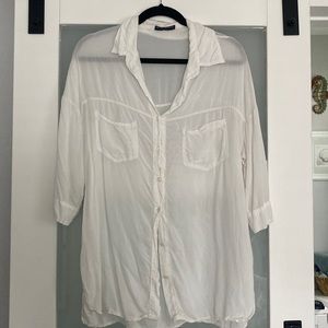 White button down Brandy Melville blouse